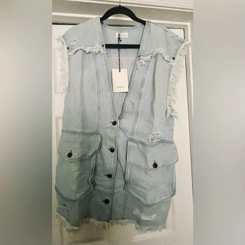 Spell Daydreamer Denim Vest NWT
